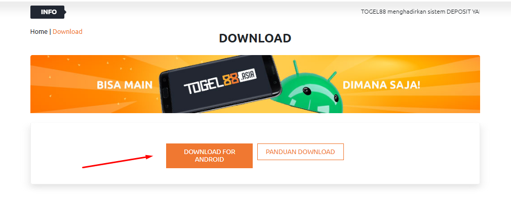cara download apk di situs togel88